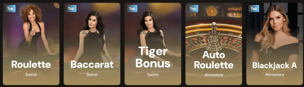 Top Table Games at the official website
