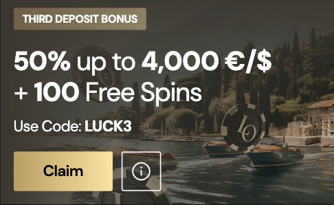 The Third Deposit Bonus terms at Lucky Ones Casino